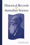 Historical Records Of Australian Science